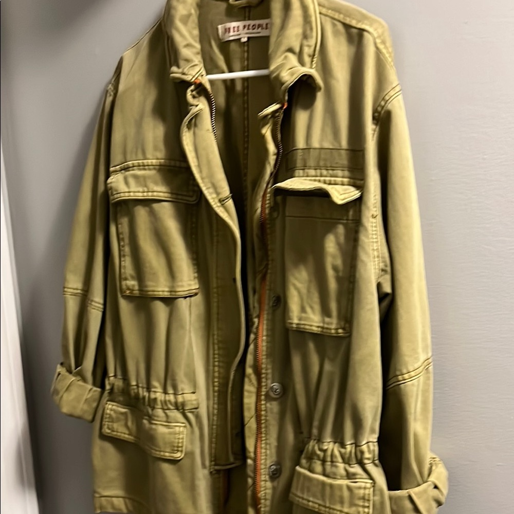 Free People Khaki Utility Jacket